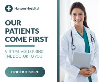 Hospital and Virtual Medical Care Large Rectangle