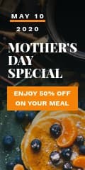 Mother's Day Special Meal Promo Vertical Banner