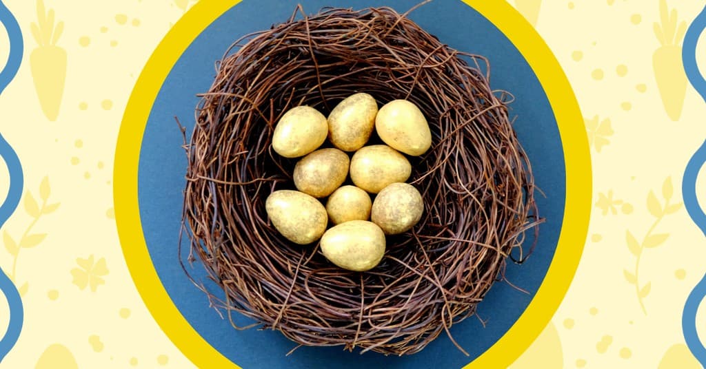 Yellow Rock Eggs Easter Responsive Landscape Responsive Landscape Art