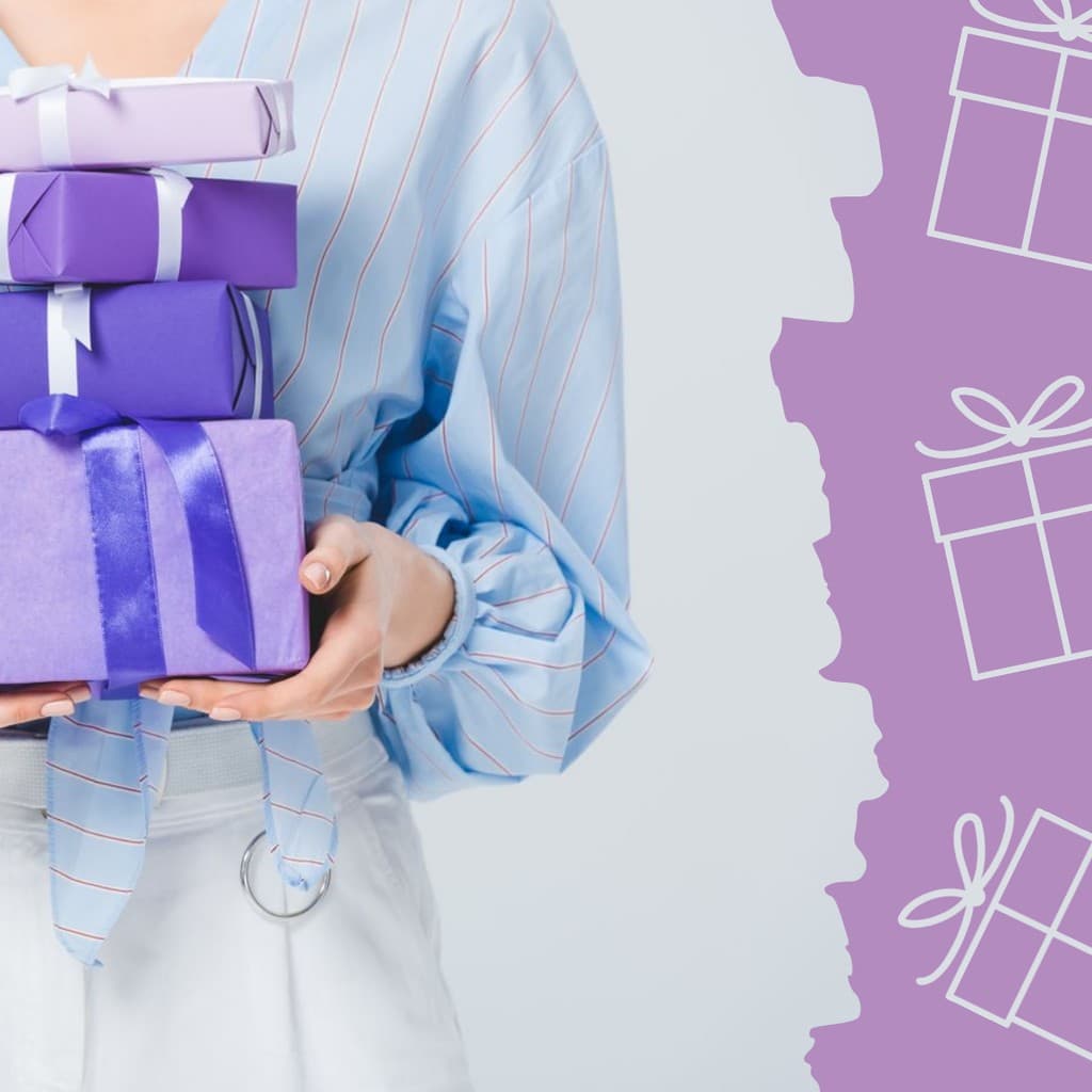 Purple Gifts Boxing Day Responsive Square Responsive Square Art