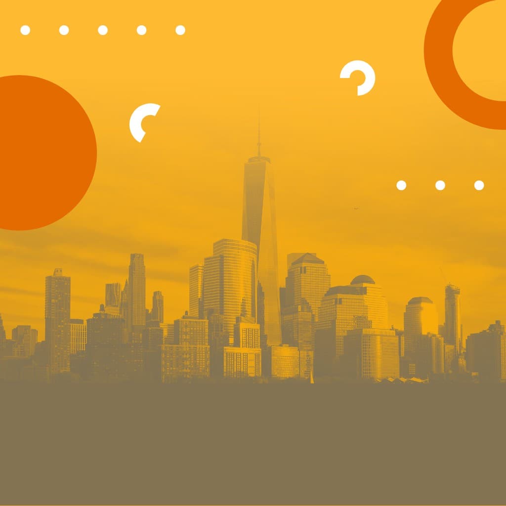 New York Skyline Real Estate Responsive Square Responsive Square Art