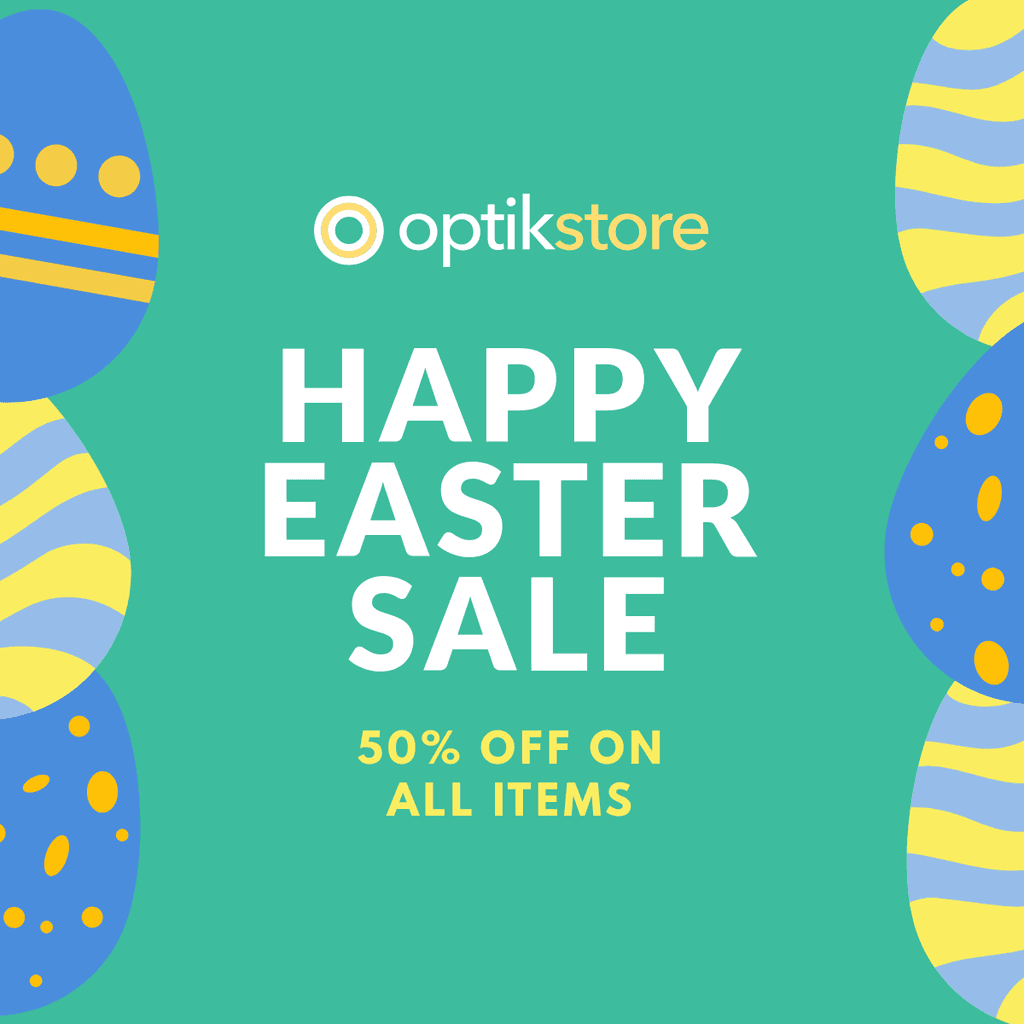 Happy Easter Sale Colored Eggs Facebook Square Post
