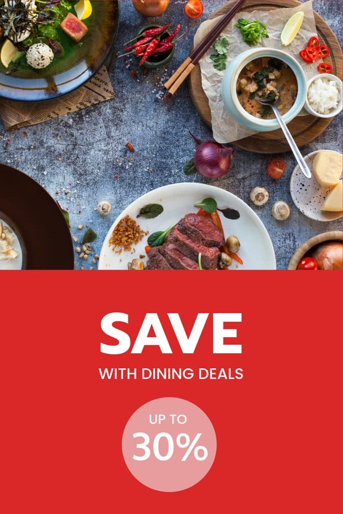 Save Money with Dining Deals Pinterest Pin Tall