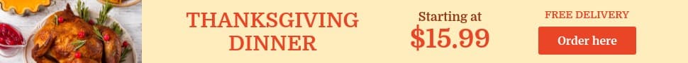 Thanksgiving Dinner Free Delivery Large Leaderboard