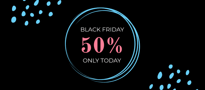 Black Friday 50 Only Today Facebook Cover