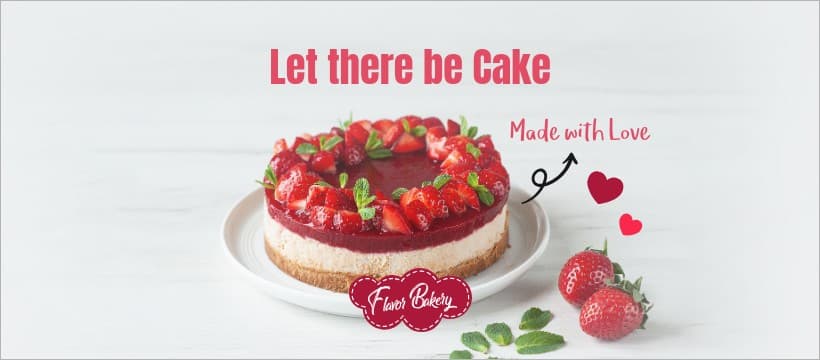 Let There Be Cake on Valentine's Day Facebook Cover