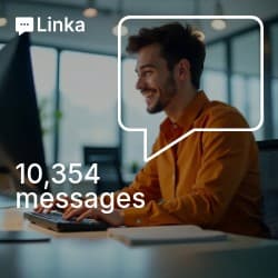 Messages Sent on Linka Animated Square