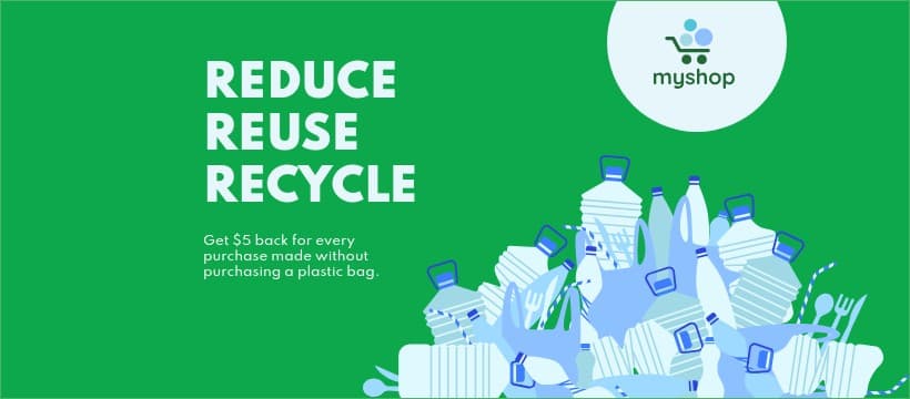 Plastic Recycle and Reuse Earth Day Facebook Cover