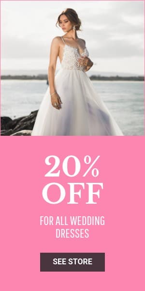 Discount on All Wedding Dresses Half Page