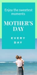 Mother's Day Enjoy the Sweetest Moments Vertical Banner