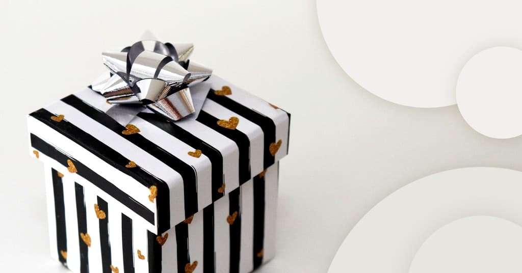 Black and White Striped Gift Boxing Day Responsive Landscape Responsive Landscape Art