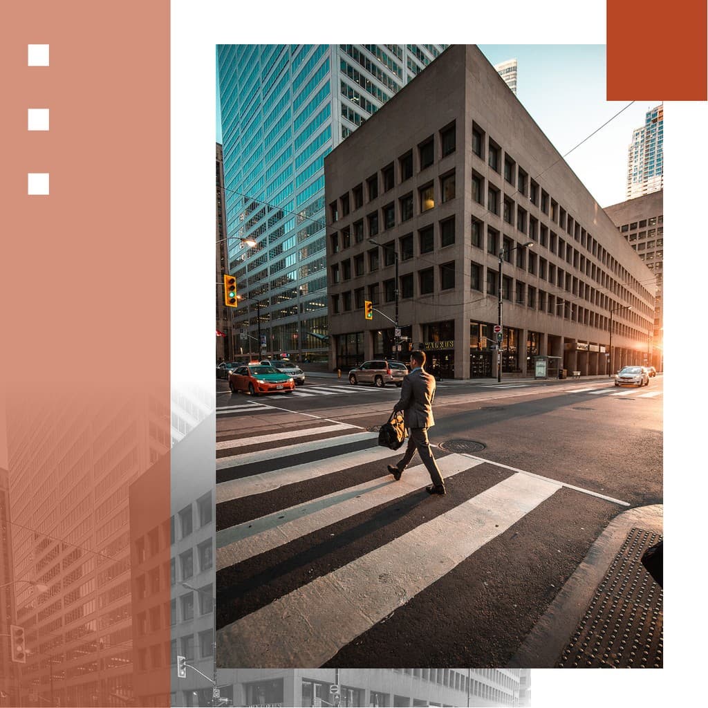 Big City Walk Business Responsive Square Responsive Square Art