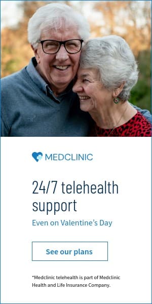 Telehealth Support Even on Valentine's Day Half Page
