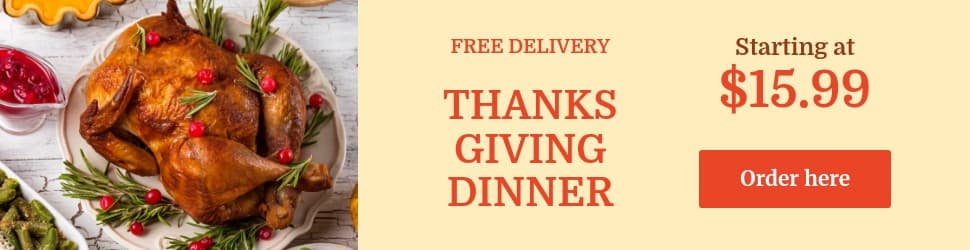 Thanksgiving Dinner Free Delivery Billboard