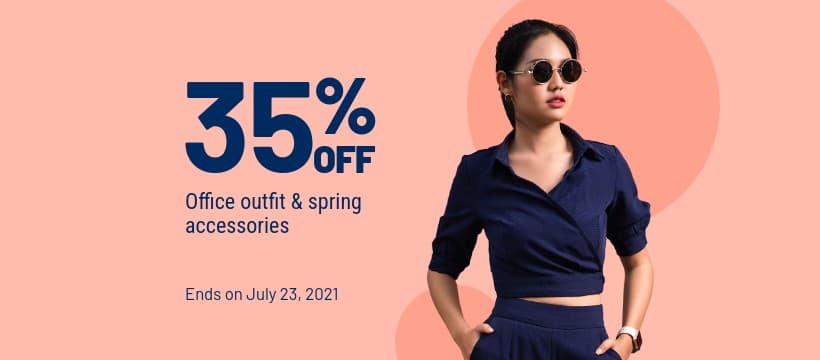 Office Outfit and Spring Accessories Deal Facebook Cover