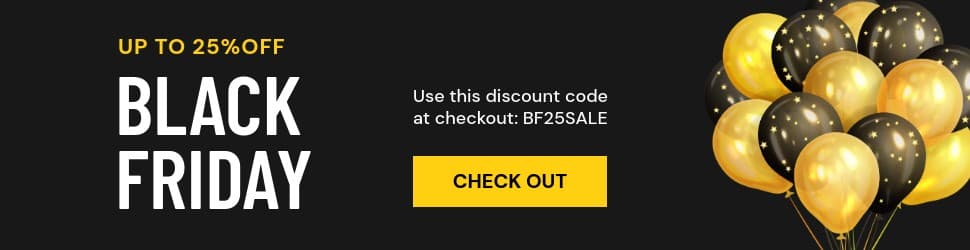 Gold Balloon Black Friday Discount Billboard