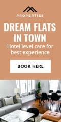 Hotel Experience Dream Flats in Town Vertical Banner