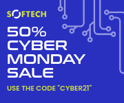 Blue Circuit Sale Cyber Monday Small Rectangle