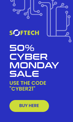 Blue Circuit Sale Cyber Monday Vertical Rectangle