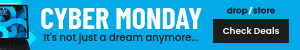 Cyber Monday Blue Laptop Dream Mobile Banner