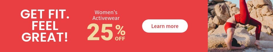 Get Fit with Women's Activewear Top Banner