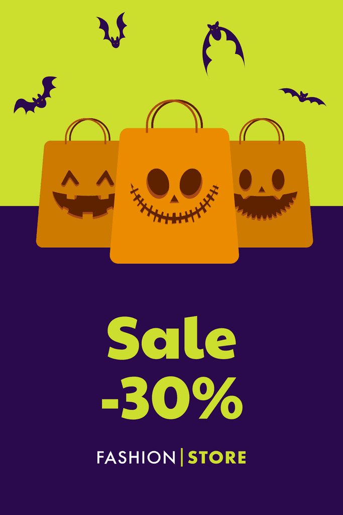 Halloween Shopping Bag Fashion Sale Pinterest Pin Tall