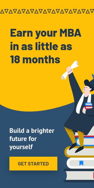 Earn your MBA Degree Half Page