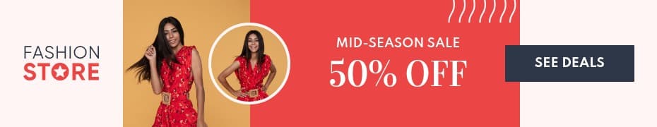 Fashion Store Mid-Season Sale Top Banner
