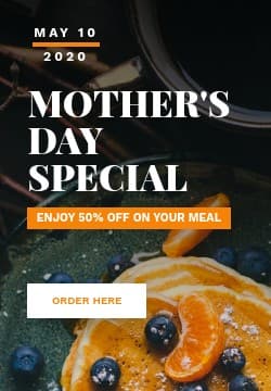 Mother's Day Special Meal Promo Triple Widescreen