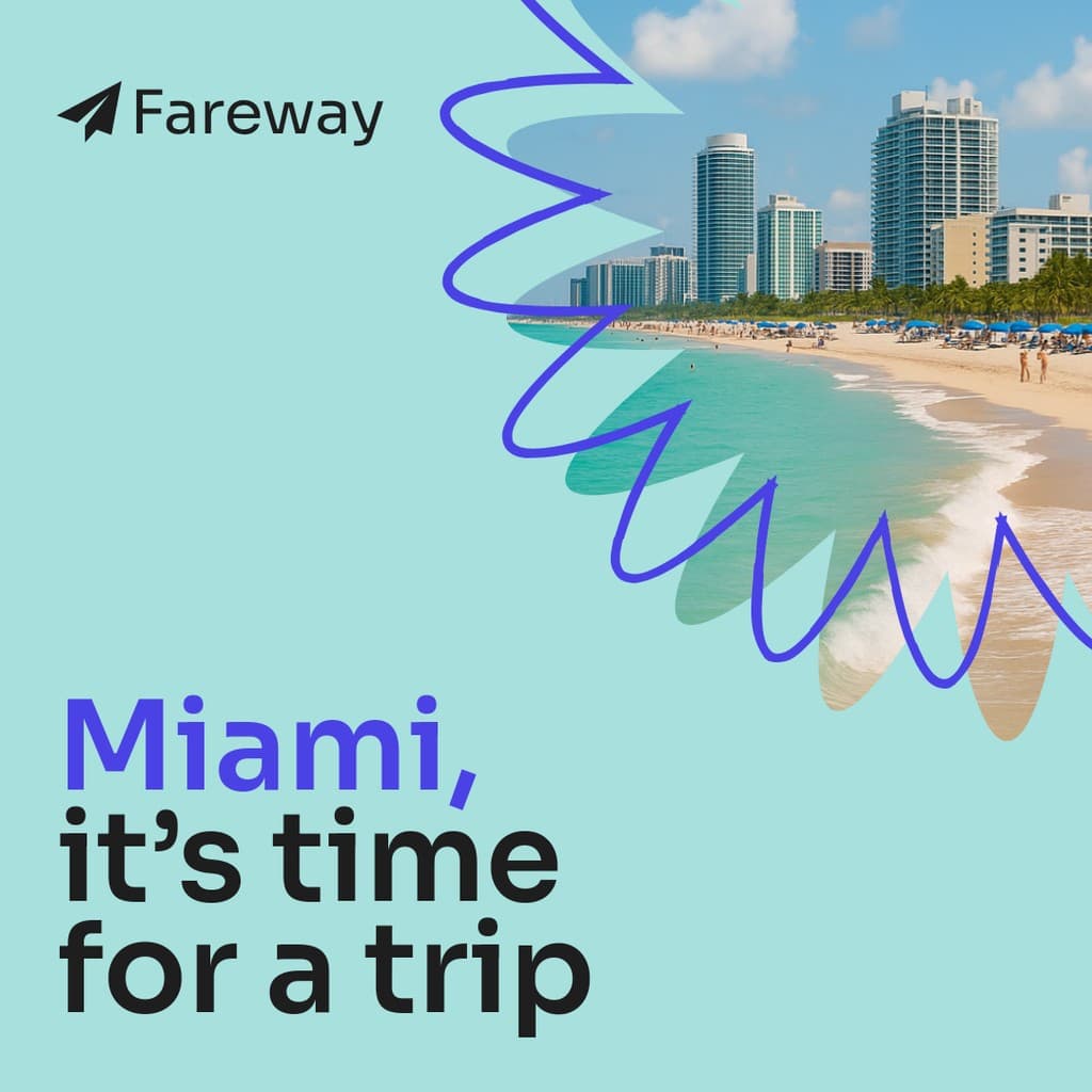 Miami Trip Fareway Travel Offer Animated Instagram Video Post