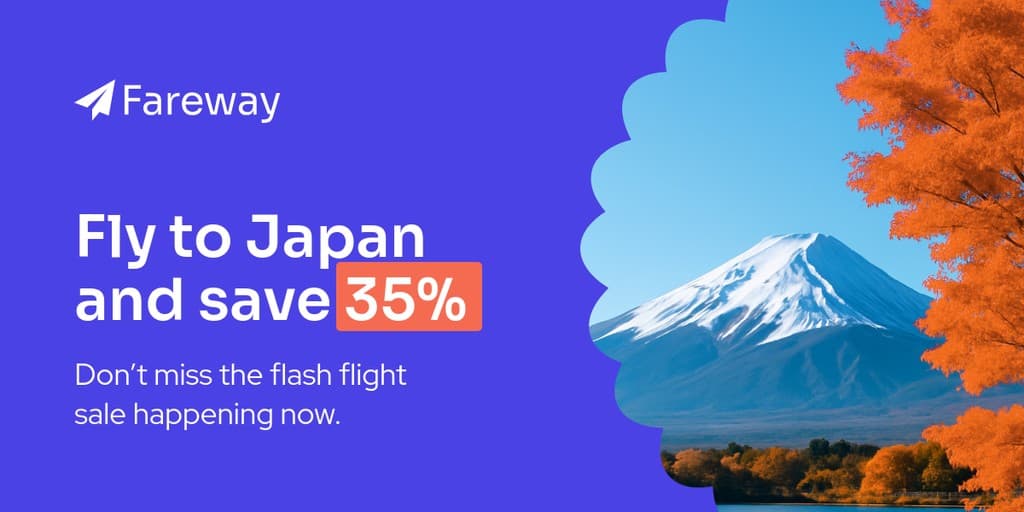 Fly to Japan and Save with Fareway Animated X Image Post