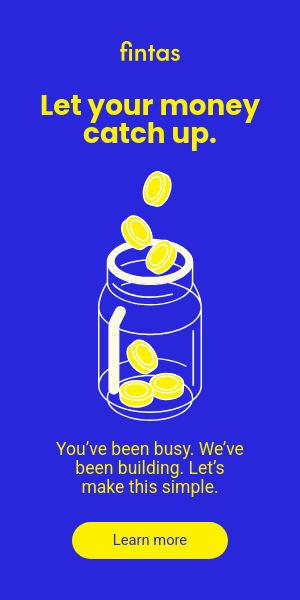 Let Your Money Catch Up Fintas Finance Animated Half Page