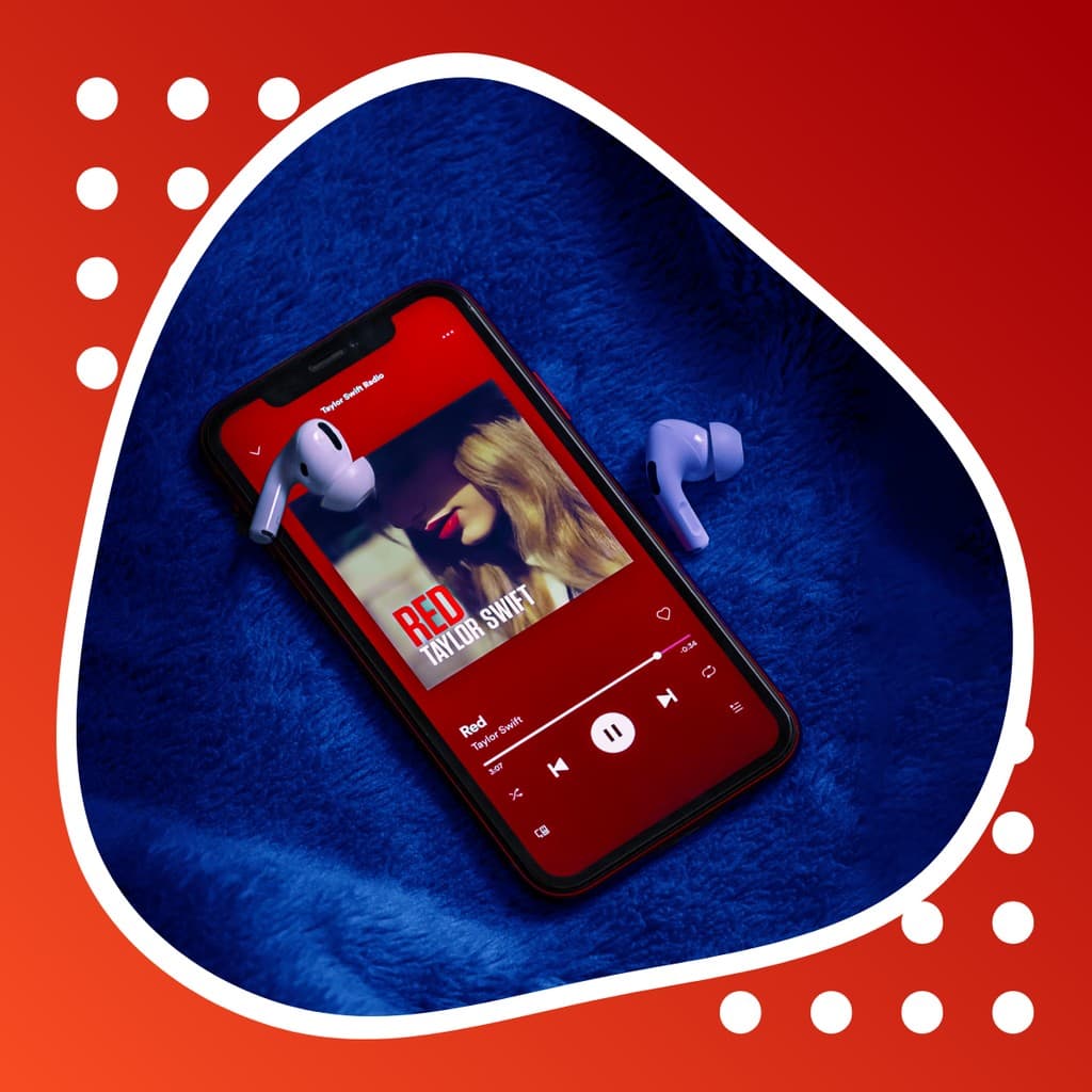 Red Taylor Swift Software Responsive Square Responsive Square Art