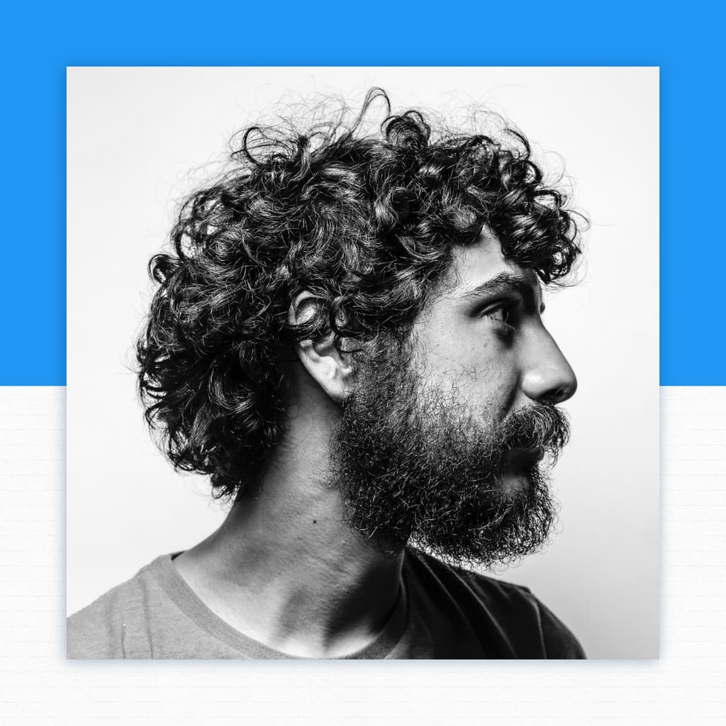 Blue Black and White Greek Hero Profile Picture Profile Picture