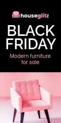 Black Friday Modern Pink Furniture Sale Vertical Banner