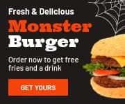 Halloween Monster Burger Sale Small Rectangle