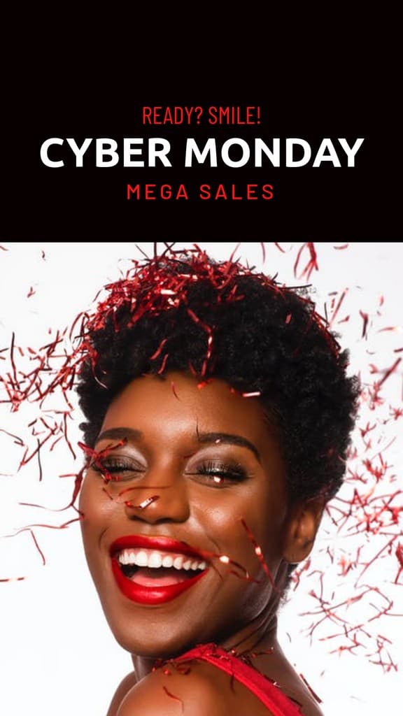 Cyber Monday Take a Smile Shot Story