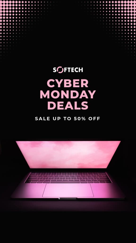 Pink Laptop Cyber Monday Deals Story
