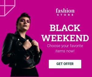 Pink Fashion Black Friday Inline Rectangle