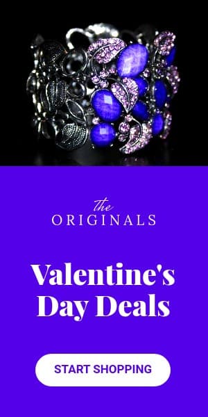 Valentine's Day Blue Jewelry Deals Half Page
