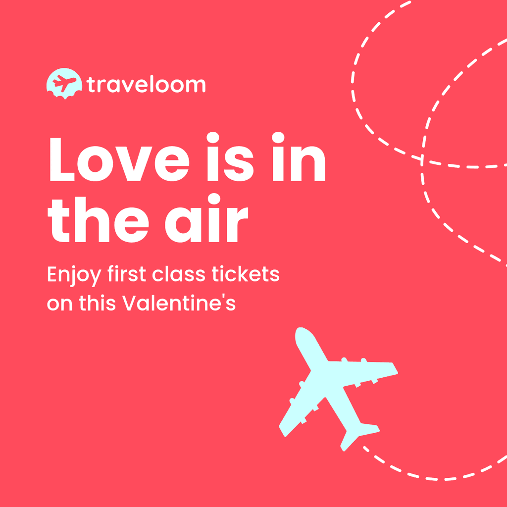 Love Is In The Air Valentine's Day Facebook Square Post