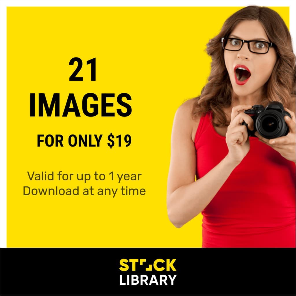 Yellow Image Stock Library Instagram Post