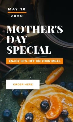Mother's Day Special Meal Promo Vertical Rectangle