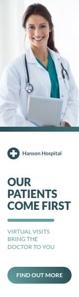 Hospital and Virtual Medical Care Wide Skyscraper