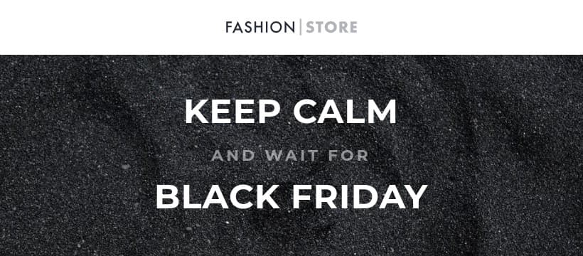 Keep Calm Black Friday Fashion Facebook Cover
