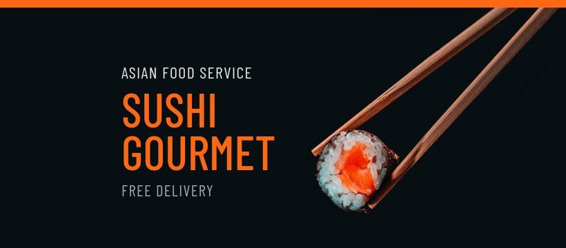 Sushi Gourmet Asian Food Service Facebook Cover