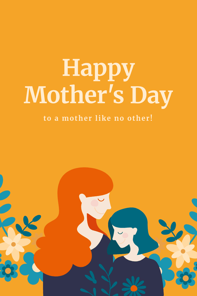 Colorful Happy Mother's Day Illustration