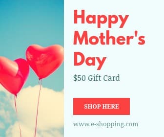 Mother's Day Hearth Balloons Gift Card Large Rectangle