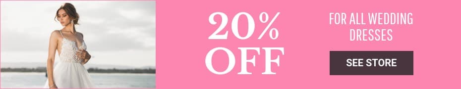 Discount on All Wedding Dresses Top Banner