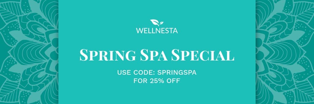 Teal Elegant Spring Spa Special X Header